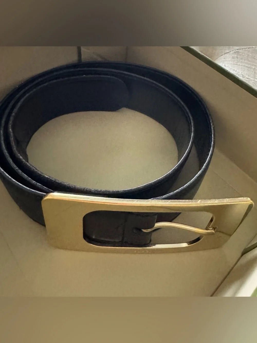 Gucci Gold Buckle Leather Belt Black - Picture 6 of 12